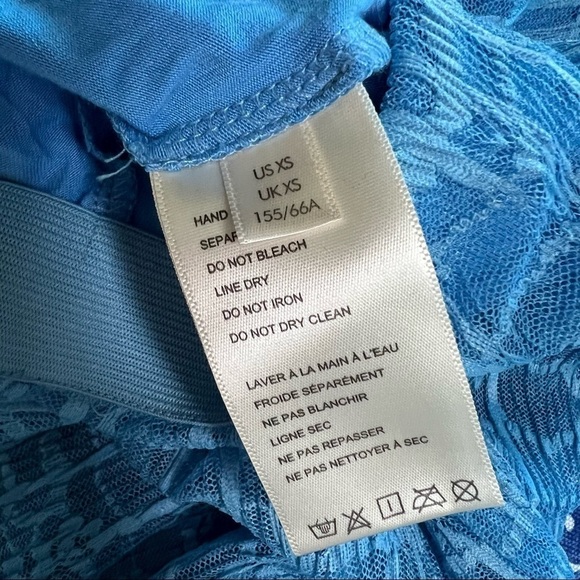 NWT FREE PEOPLE 70s Sheer Lace High Waist Slit Hem Flare Leg Bell Bottom Pant XS - Picture 6 of 7